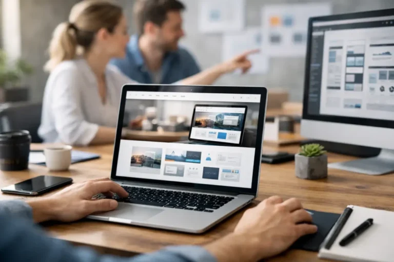 Collaborative work on website design