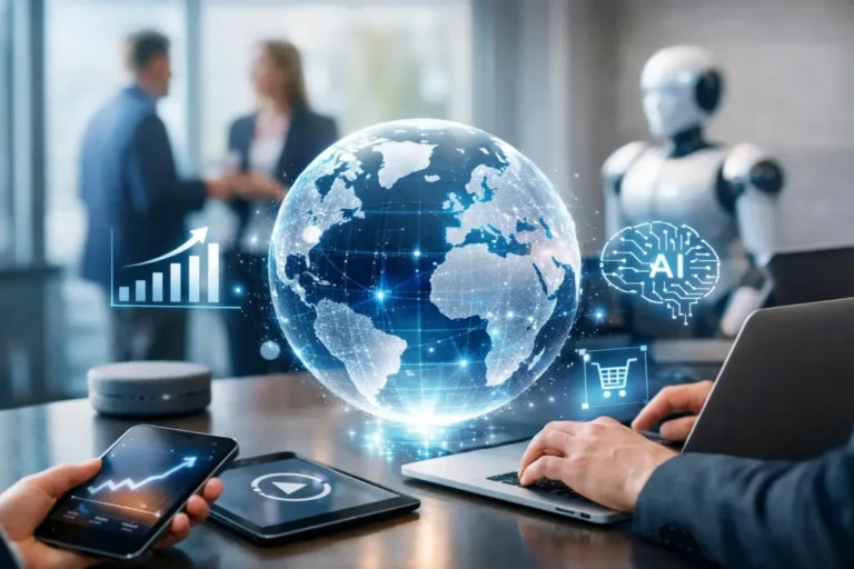 Technology and global connectivity concept